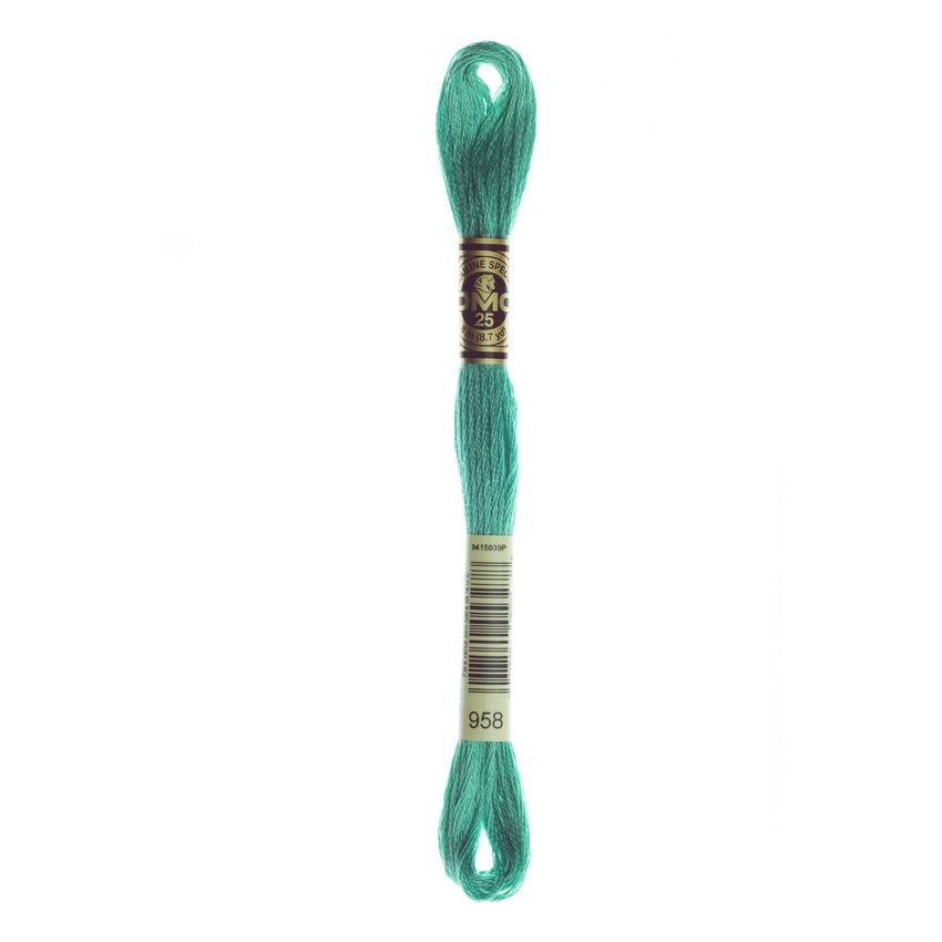 DMC 958 Six Stranded Embroidery Floss Dark Seagreen