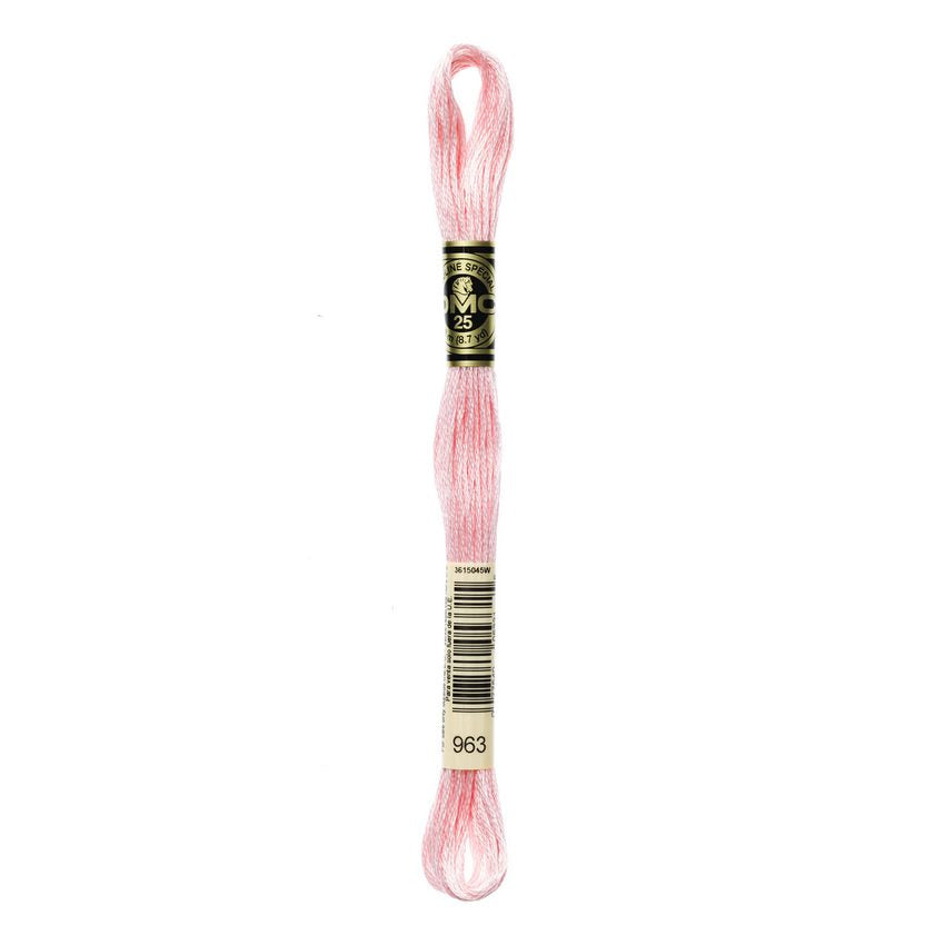 DMC 963 Six Stranded Embroidery Floss Ultra Very Light Dusty Rose
