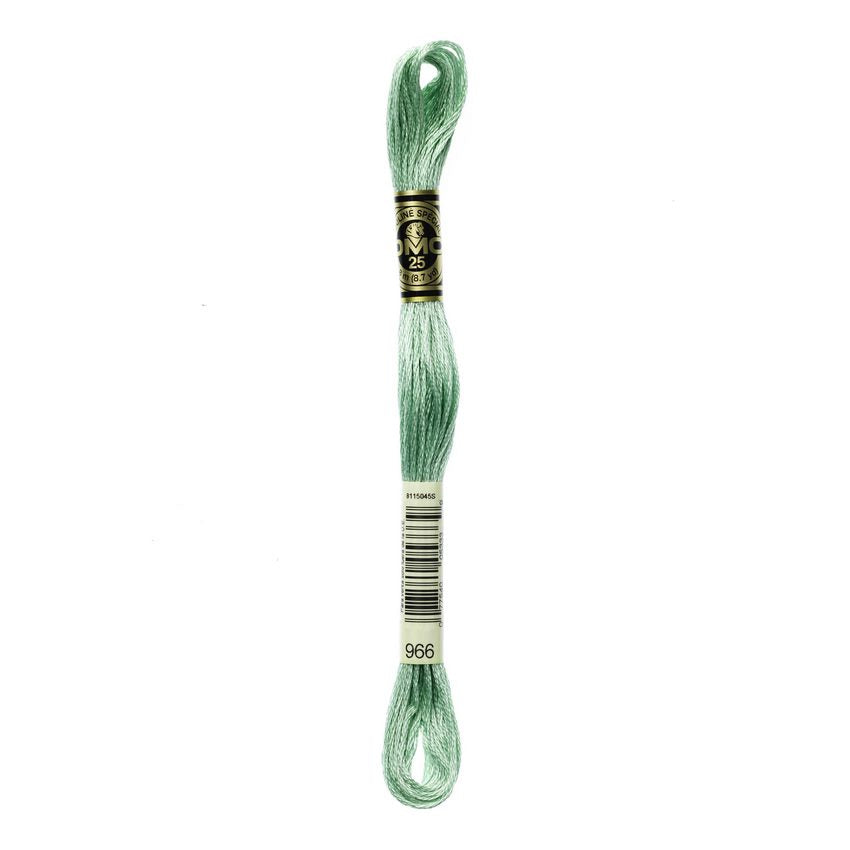 DMC 966 Six Stranded Embroidery Floss Medium Baby Green