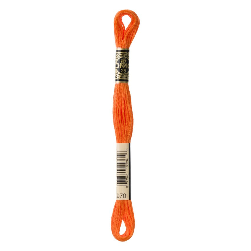 DMC 970 Six Stranded Embroidery Floss Light Pumpkin