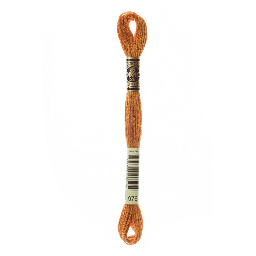 DMC 976 Six Stranded Embroidery Floss Medium Golden Brown