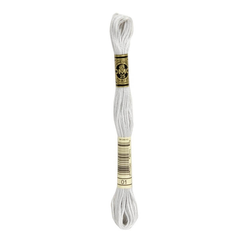 DMC Six Stranded Embroidery Floss 01 Pure Silk