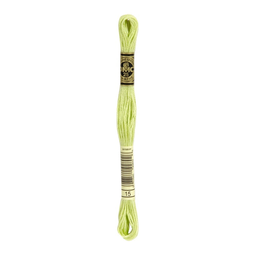 DMC 15 Six Stranded Embroidery Floss Apple Green
