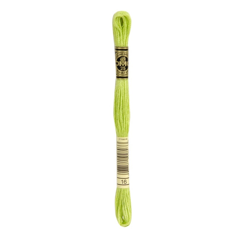 DMC 16 Six Stranded Embroidery Floss Light Chartreuse
