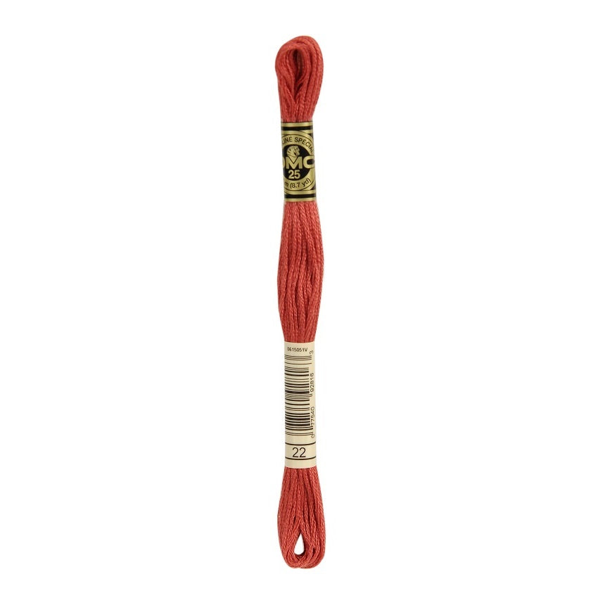DMC 22 Six Stranded Embroidery Floss Alizarin