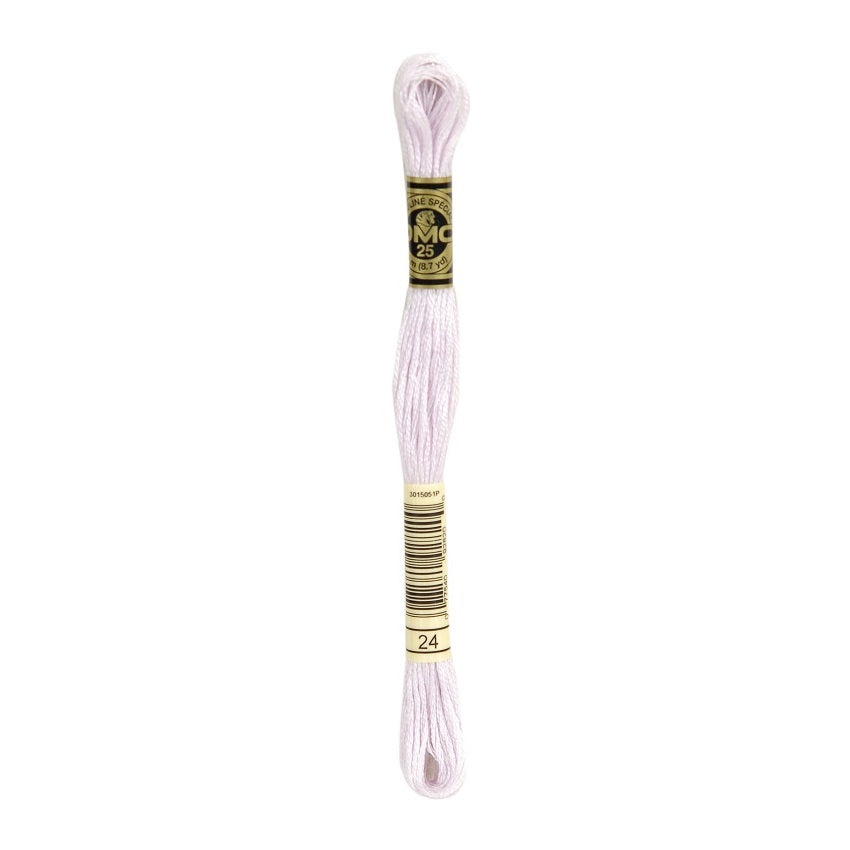 DMC 24 Six Stranded Embroidery Floss White Lavender