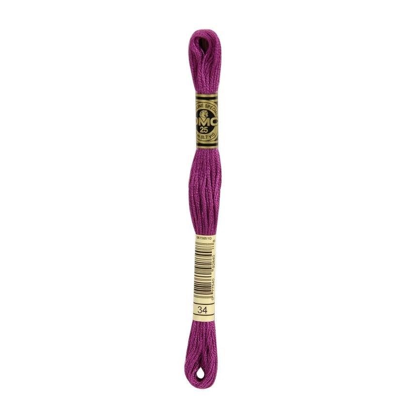 DMC 34 Six Stranded Embroidery Floss Dark Fuchsia