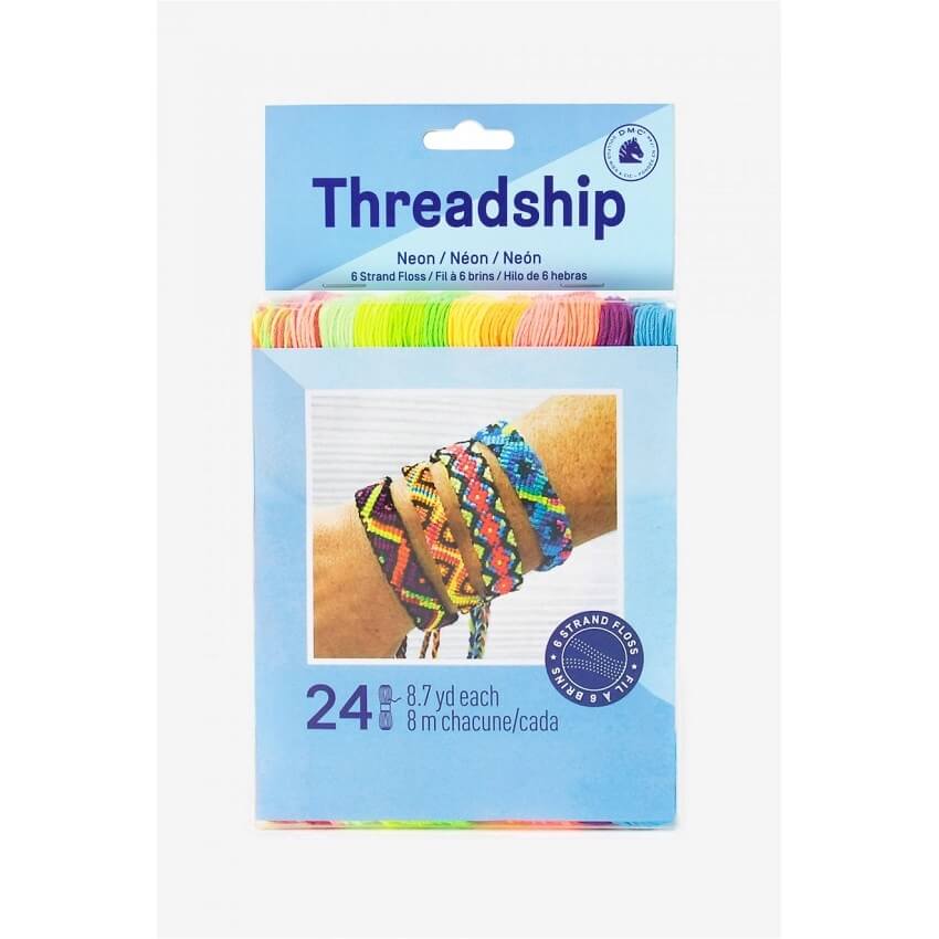 DMC Threadship Skein Pack - Neon Colours - 24 Skeins