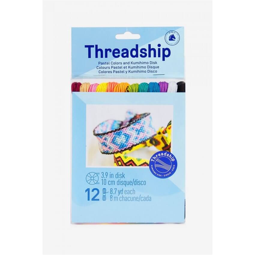 DMC Threadship Skein Pack - Kumihimo Pastel - 12 Skeins
