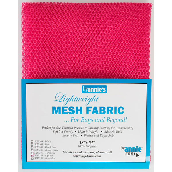 byAnnie: Mesh Lightweight Fabric 18 x 54 Inch Lipstick