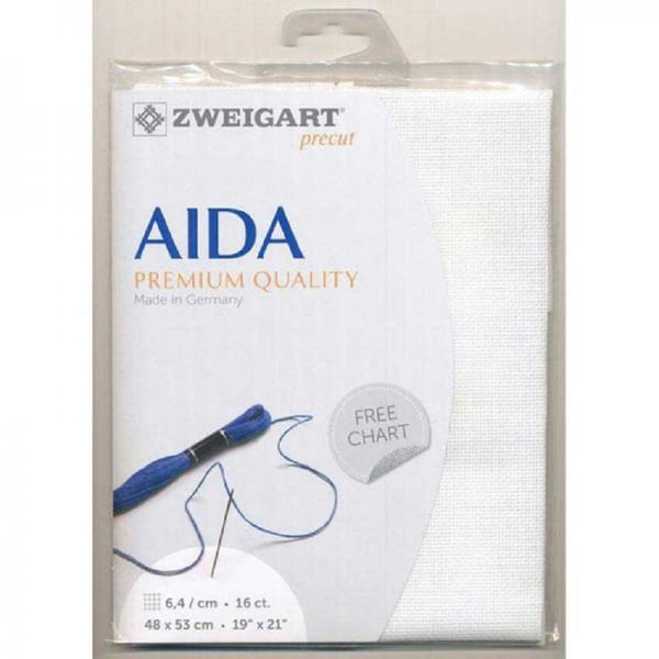 Zweigart Aida Cloth 16CT Fat Quarter Pack WHITE