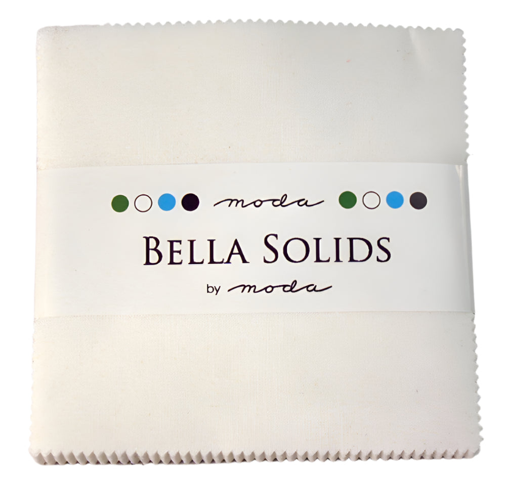 MODA Charm Square: Bella Solids White 9900PP 98