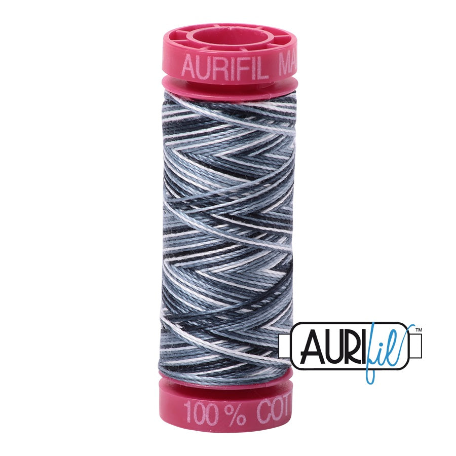 Aurifil Cotton Mako 4665 Graphite Variegated Thread Ne 12 50m