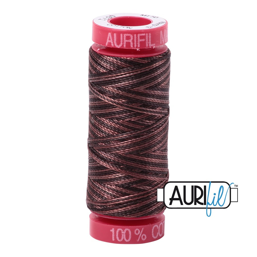 Aurifil Cotton Mako 4671 Mocha Mousse Variegated Thread Ne 12 50m