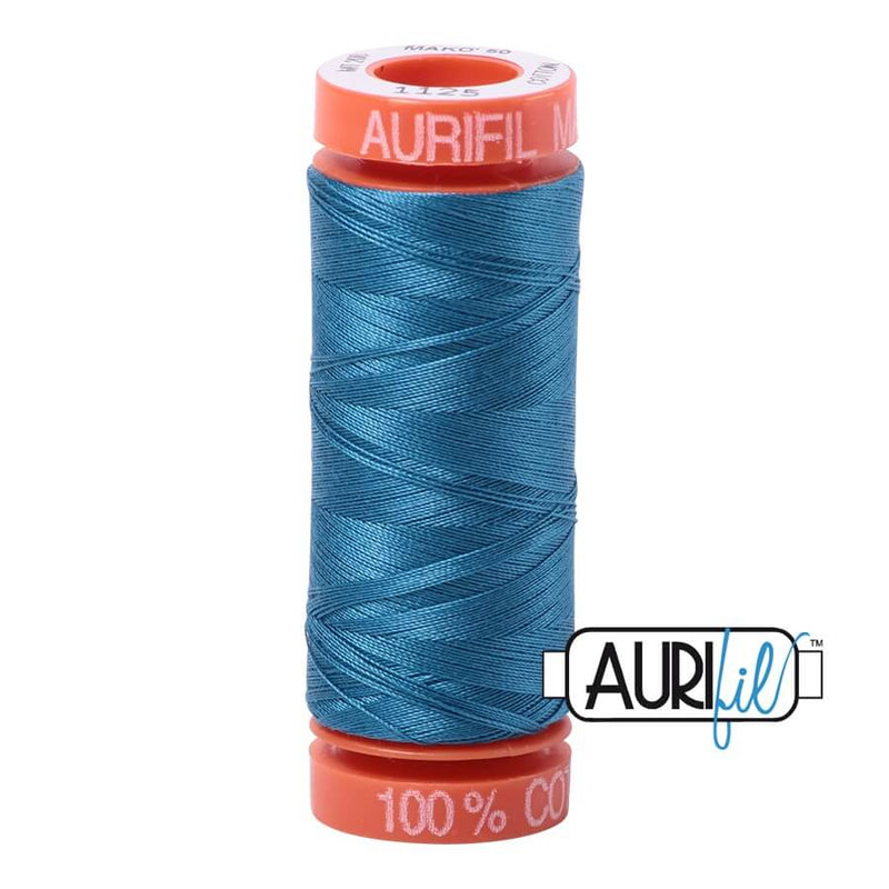 Aurifil Cotton Mako 1125 Medium Teal Thread