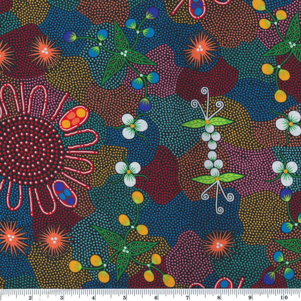Aboriginal Design: Bush in Orange Red by Tanya Price