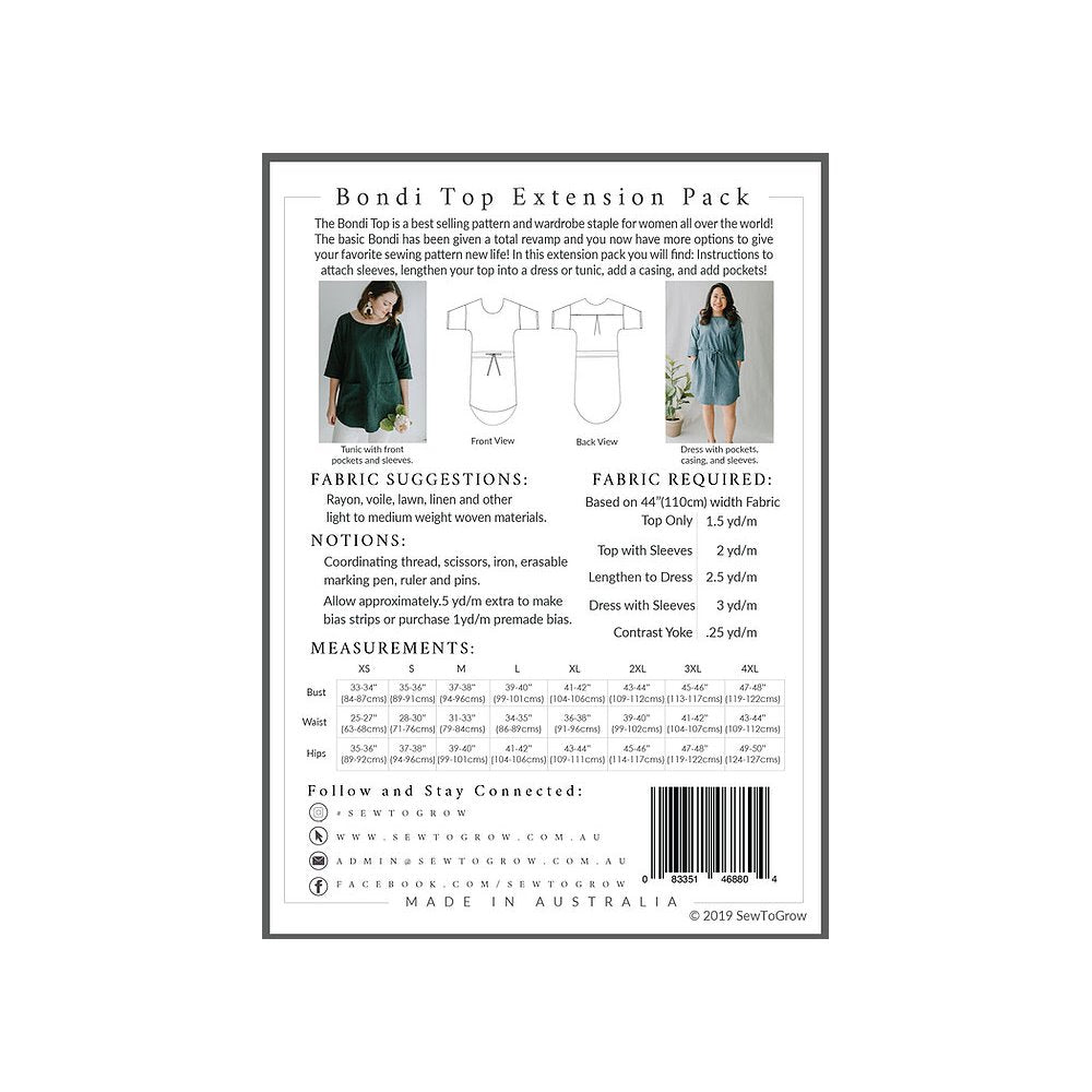 Sew to Grow Pattern: The Bondi Top Extension