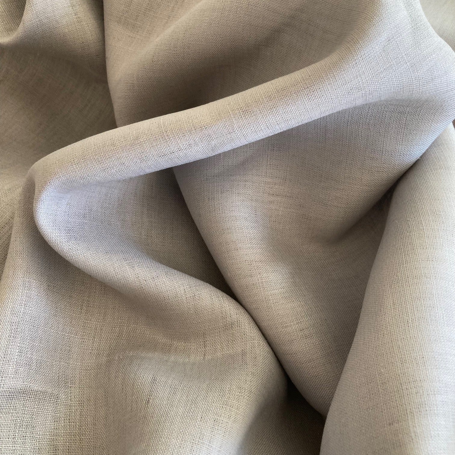 100% Linen Fabric Col 25 Silver Grey 190gm2 135cm wide