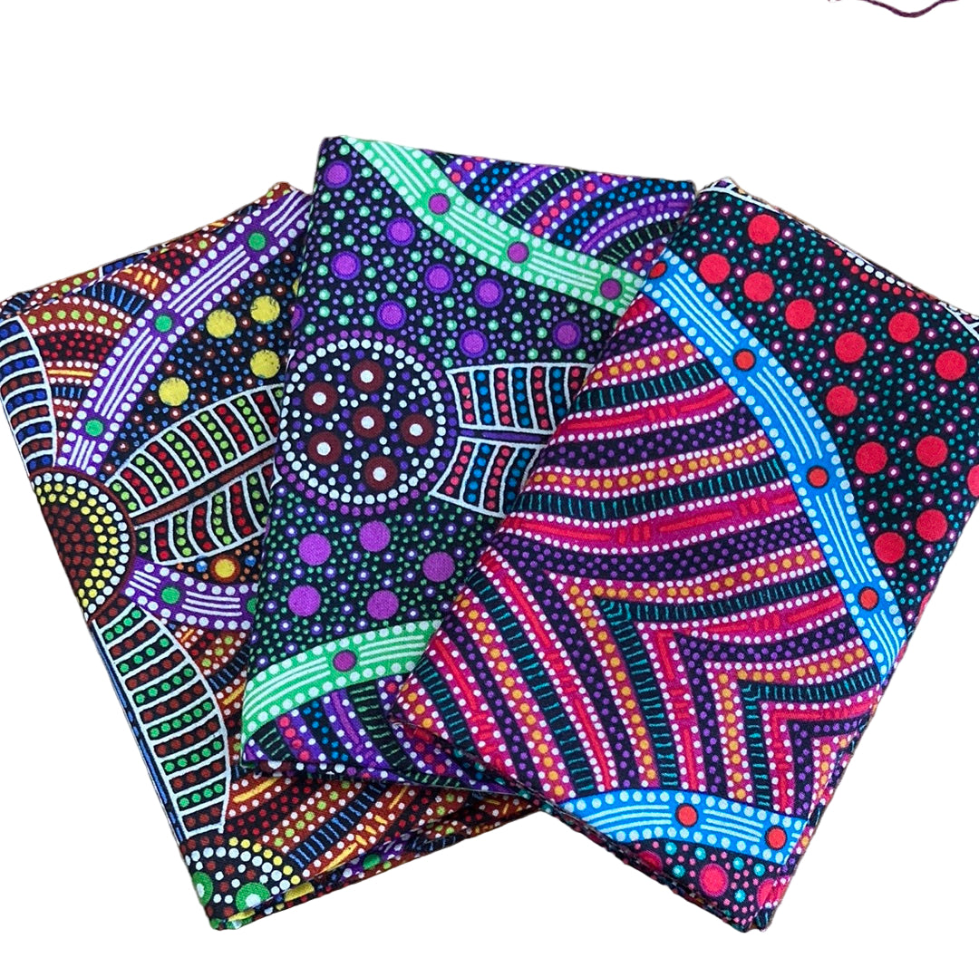 Fat Quarter Bundle: Aboriginal Design Cross Seeds by Cindy Wallace 3 pc