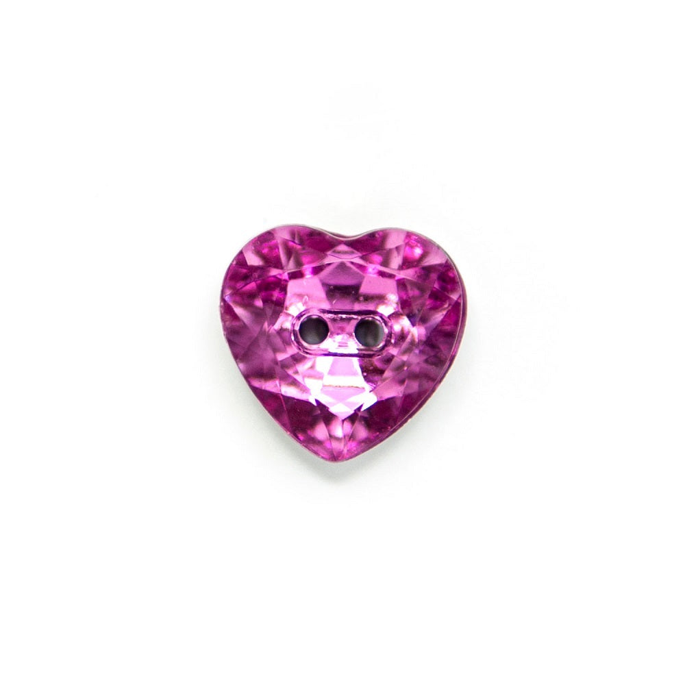 HEMLINE BUTTONS Precious Heart, Pink 11 mm