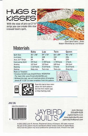 JBQ106 Hugs and Kisses Materials List