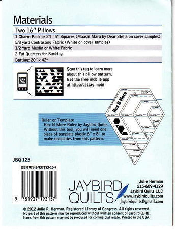 JBQ125 Candy Dish Pillows Materials List