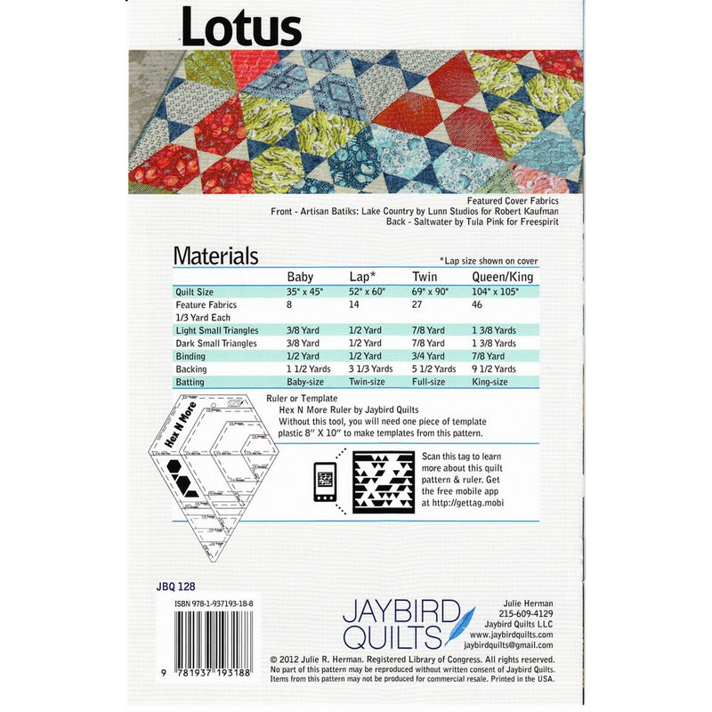 JayBird Quilts Pattern: Lotus