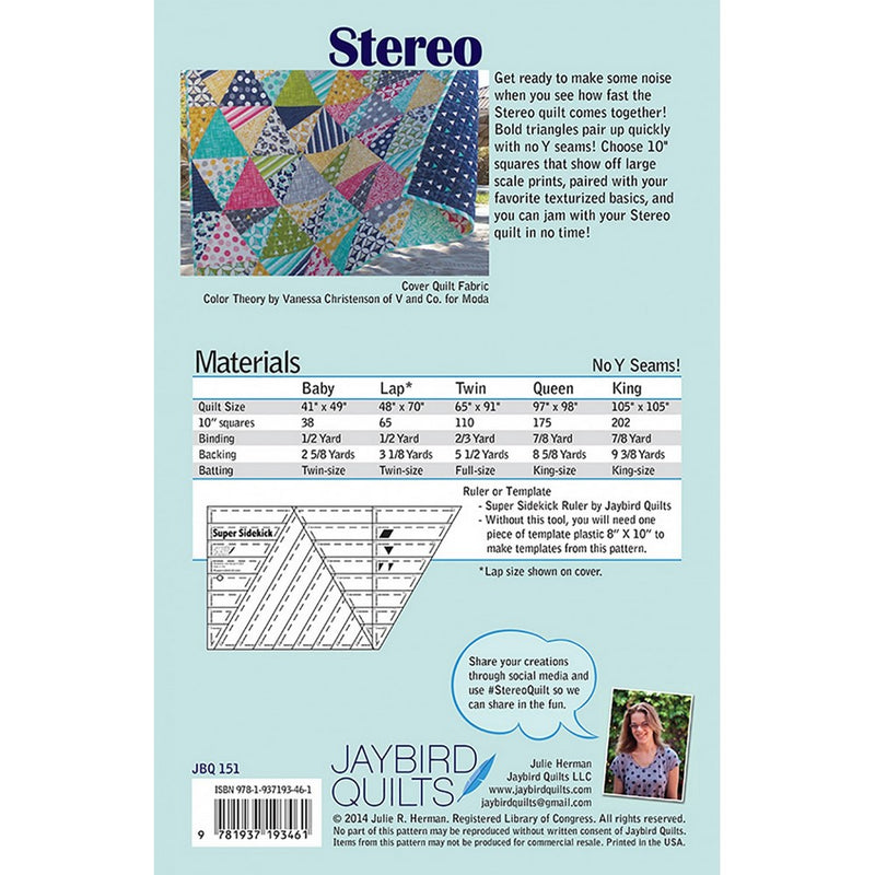 JayBird Quilts Pattern: Stereo