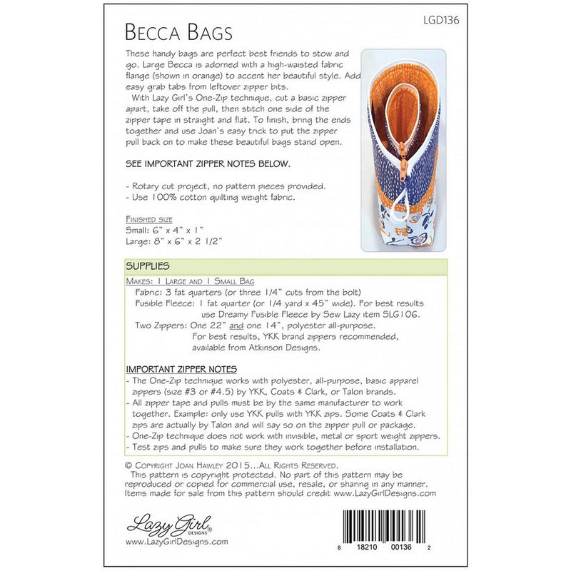 Lazy Girl Designs: Becca Bag Pattern