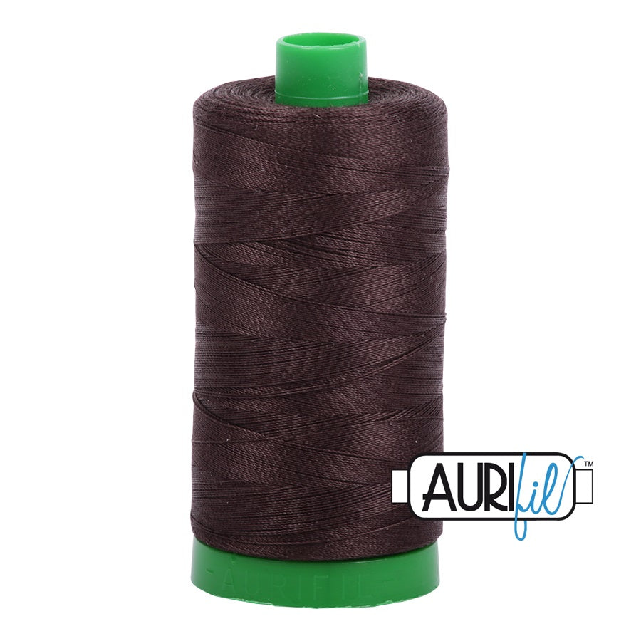Aurifil Cotton Mako 1130 Dark Bark Thread Ne 40 1000m