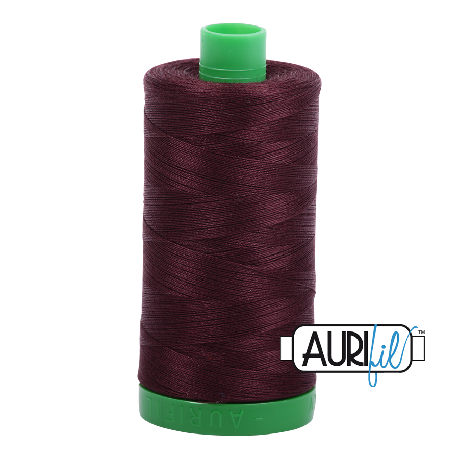 Aurifil Cotton Mako 2468 Dark Wine Ne 40 1000m