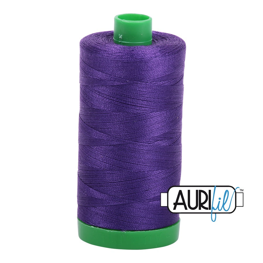 Aurifil Cotton Mako 2582 Dark Violet Thread Ne 40 1000m