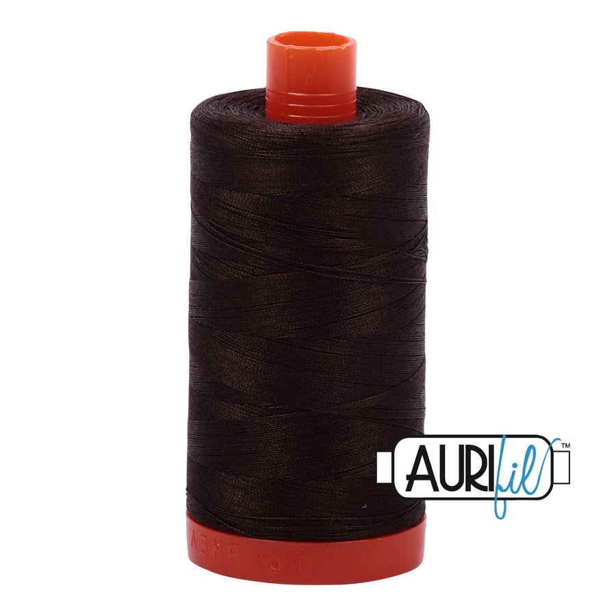 Aurifil Cotton Mako 1130 Dark Bark Thread Ne 50 1300m