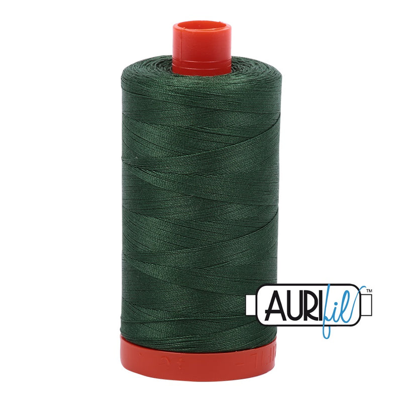 Aurifil Cotton Mako 2892 Pine Green Thread Ne 50 1300m
