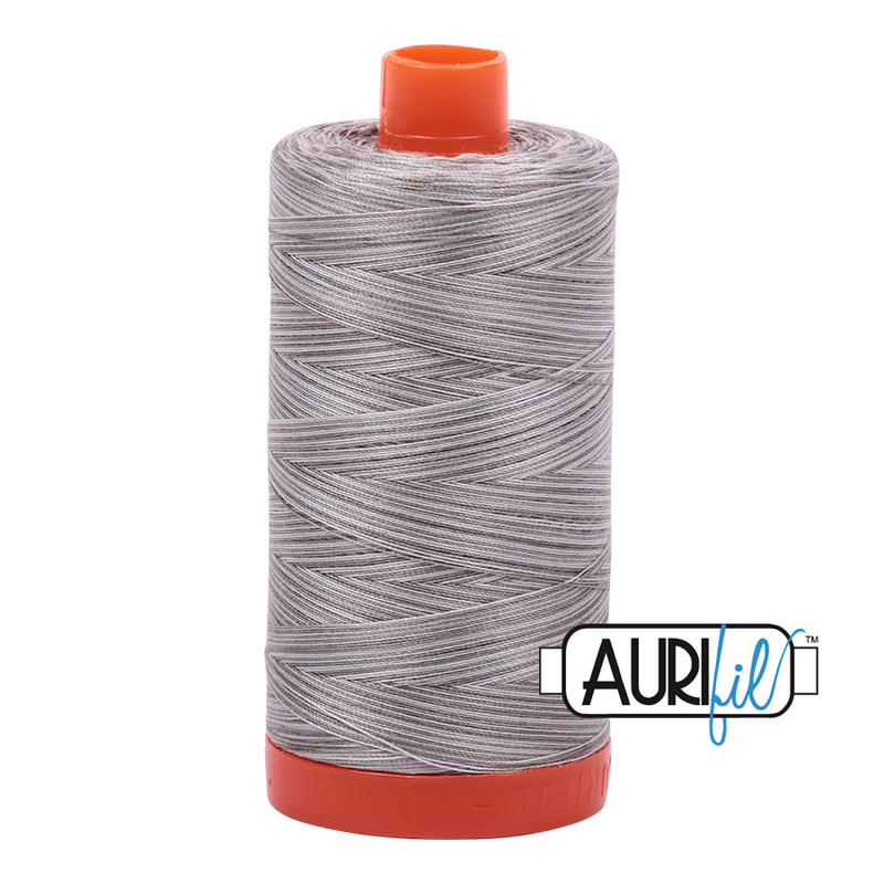 Aurifil Cotton Mako 4670 Silver Fox Variegated Thread