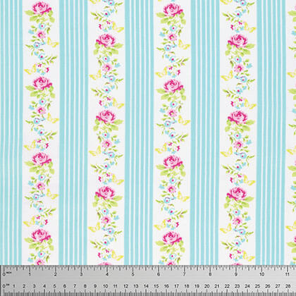 Tanya Whelan: Zoey's Garden Blue Butterfly Ticking