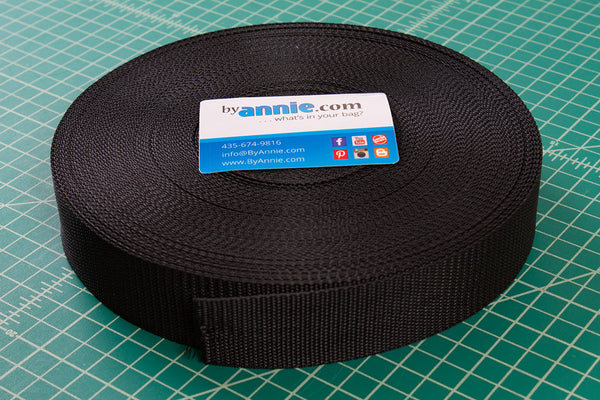 Strapping 1.5 inch Black by the metre