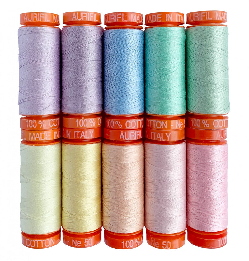 Aurifil Thread Unicorn Poop By Tula Pink 10pc 50 weight