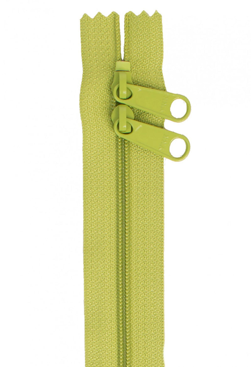 ByAnnie: Handbag Zipper 30in Double Sided Apple Green