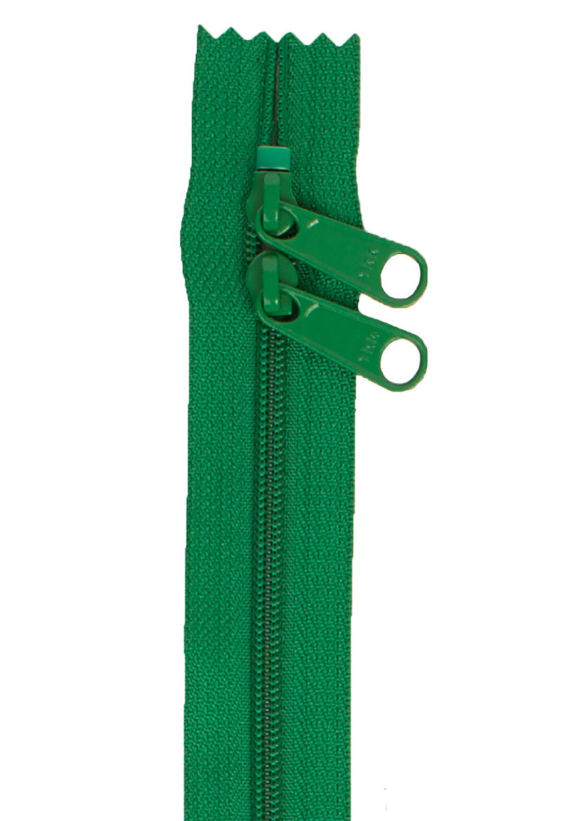 ByAnnie: Handbag Zipper 30in Double Sided Jewel Green