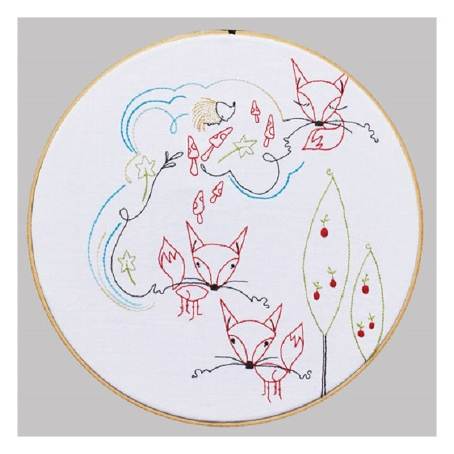 Red Fox Series - Dream with Me Stitchery Pattern