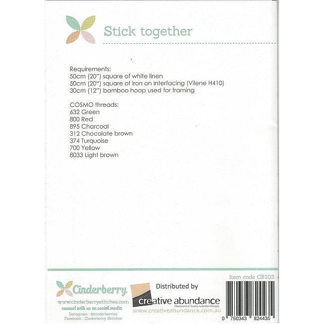 Red Fox Series - Stick Together Stitchery Pattern