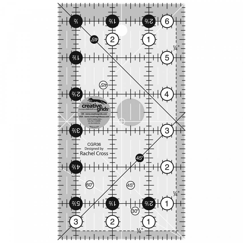 Creative Grids Ruler 3.5 x 6.5 Inch Ruler