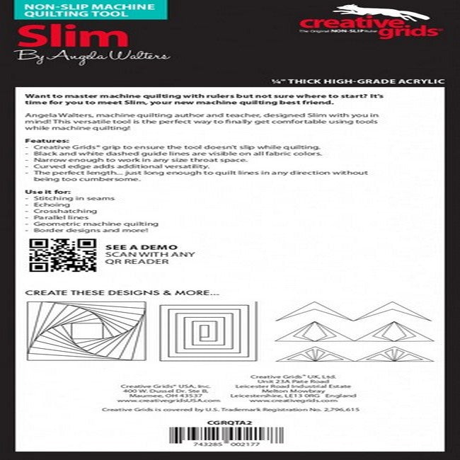Creative Grids: Angela Walters Machine Quilting Tool - Slim