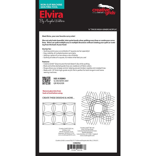 Creative Grids: Angela Walters Machine Quilting Tool - Elvira