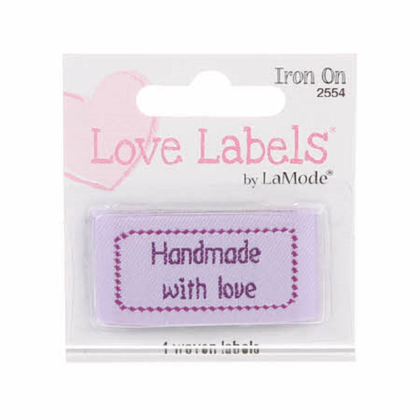 Label Handmade with Love - Purple