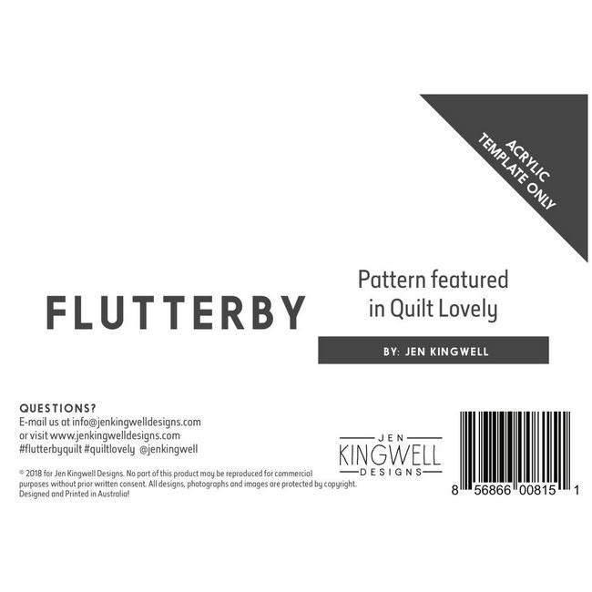 Jen Kingwell: Flutterby Acrylic Template