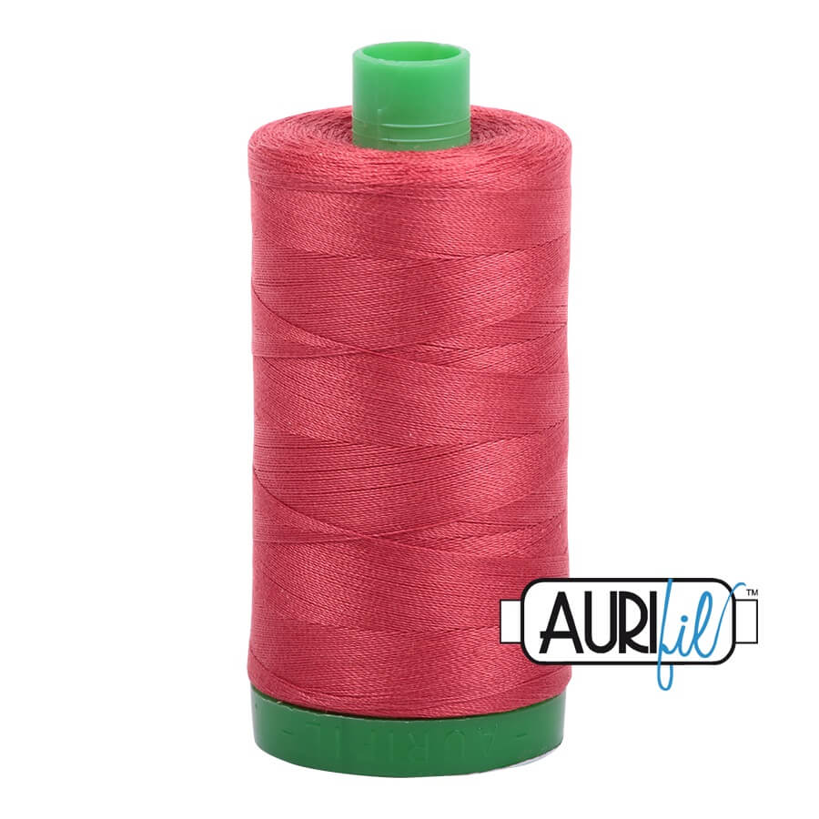Aurifil Cotton Mako 2230 Red Peony Thread