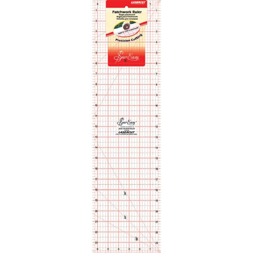 Sew Easy 24 Inch x 6.5 Inch Patchwork Ruler