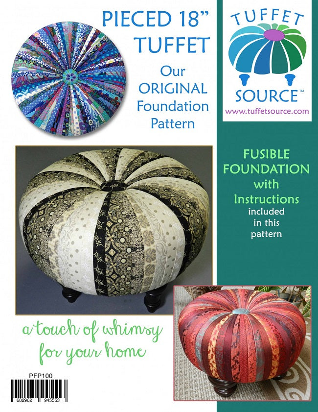Tuffet Source Pattern - Pieced 18in Tuffet with Foundation and Guide